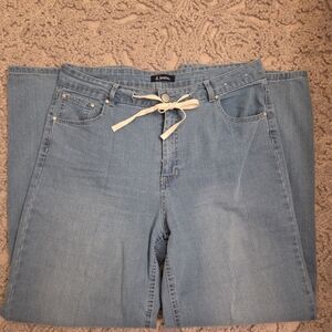 d.jeans Light Blue Wide Leg Drawstring Women's Jeans